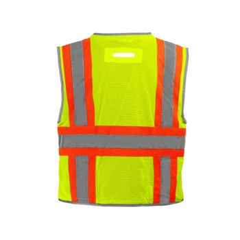 Global Glove FrogWear GLO-067 Chaleco de alta visibilidad GLO-067-LG - tamaño Grande - Poliéster - Amarillo/verde reflectante - ANSI clase 2 - glo-067 lg