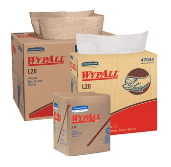 Kimberly-Clark Wypall L20 Limpiador 34607, Papel, - 12.5 pulg. x 16.8 pulg. - Blanco