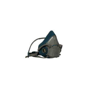 3M Comodidad resistente Serie 6500 6503 Respirador de careta de media máscara 49491 - tamaño Grande - Gris/Verde azulado - Nailon/Silicona - 4 puntos suspensión