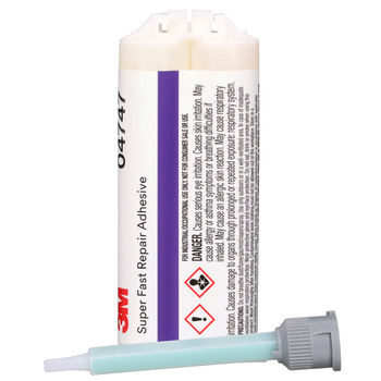 3M Duramix 04747 Two-Part Amber Urethane Adhesive - Liquid 47.3 mL Cartridge - Super-Fast