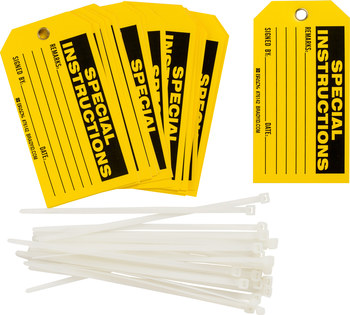 Imágen de Brady Negro sobre amarillo Ojal de metal, Autolaminados Poliéster 76142 Etiqueta de seguridad del equipo (Imagen principal del producto)