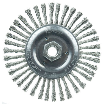 Weiler Roughneck 08786 Cepillo de rueda - Anudado - Circular trenzado Acero inoxidable cerda