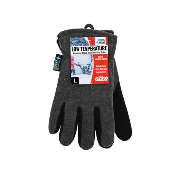 Global Glove 3300DSin Grande Cuero Dividir Gamuza Guante para condiciones frías - Pulgar tipo ala - Insulación Polar - 3300dsin lg