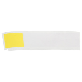 Brady M4-53-427-YL Etiquetas envolventes autolaminables - 1 pulg. x 4 pulg. - Vinilo - Negro sobre amarillo, transparente - B-427