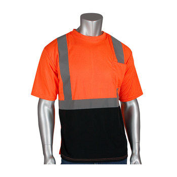 PIP Tipo R Camisa de alta visibilidad 312-1250B-OR/S - Pequeño - Malla de ojo de pájaro - Naranja/Negro - ANSI clase 2 - 17020