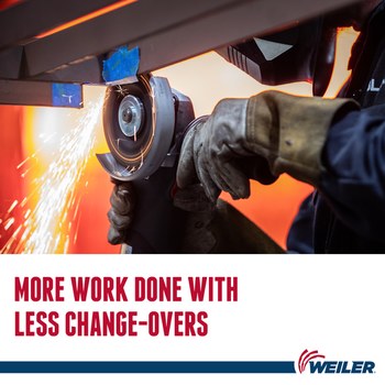 Weiler Tiger Disco de corte y esmerilado 57108 - 6 pulg. - Óxido de aluminio - 30 - S