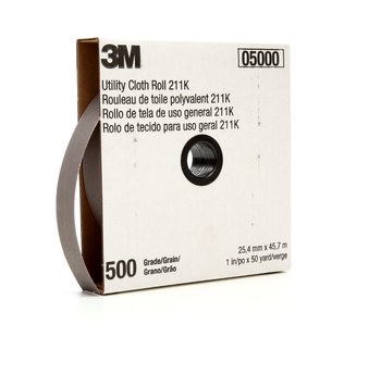 3M Rollo 05000 - 1 pulg. x 50 yd - Óxido de aluminio - 500 - Súper fino