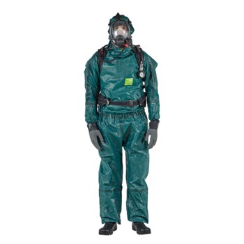 Ansell Microchem Traje resistente a productos químicos 4000 GR40-T-92-151-07 - tamaño 3XL - Laminado de película microporosa - Verde - 19451