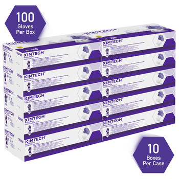 Ansell Kimtech Morada Extrapequeño Nitrilo Guantes desechables - Grado Examen médico - acabado Áspero - Longitud 9 pulg. - 036000-55080