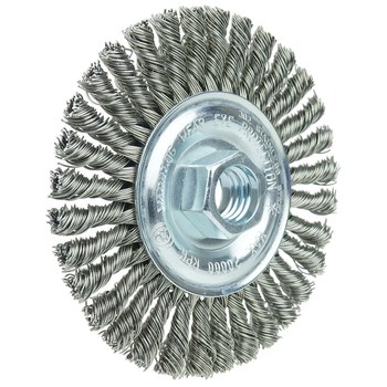 Weiler Wolverine 36219 Cepillo de rueda - Anudado - Circular trenzado Acero inoxidable cerda