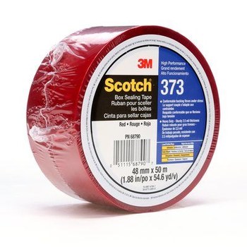 3M Scotch 373 Rojo Cinta de sellado de cajas - 48 mm Anchura x 50 m Longitud - 2.5 mil Espesor - 68790