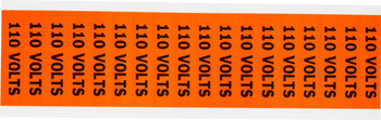 Imágen de Brady Negro sobre naranja Rectángulo Paño de vinilo 44301 Marcador de conductos/voltaje (Imagen principal del producto)