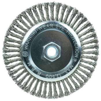 Weiler Vortec Pro 36225 Cepillo de rueda - Anudado - Circular trenzado Acero cerda
