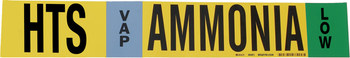Imágen de Brady Negro/Azul/Verde/Blanco sobre amarillo Vinilo 90451 Marcador de tubería autoadhesivo (Imagen principal del producto)