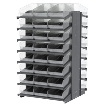 Imagen de Akro-mils APRD18018SC 1800 lb Transparente Gris Revestido en polvo Acero 16 ga Doble cara Bastidor fijo (Imagen principal del producto)