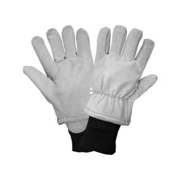 Global Glove 2800F Gris/Blanco Grande Cuero Dividir Cuero vacuno Guantes para condiciones frías - Insulación Cold Keep - 2800f lg