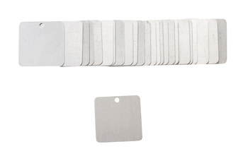 Imágen de Brady Plateado Cuadrado Aluminio 87631 Etiqueta en blanco para válvula (Imagen principal del producto)