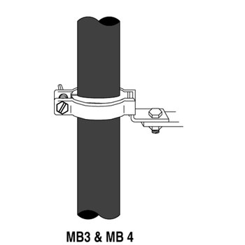3M PT4SMB Soporte de montaje para el dispositivo pasante 18752 - 4 pulg. x 4 pulg. x 10 pulg.