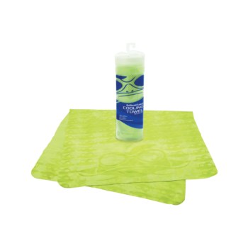 Bullhead Safety Amarillo/verde de alta visibilidad PVA Toalla refrigerante de alta visibilidad - glo-ct1