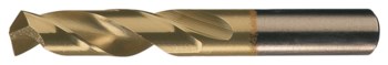 Chicago-Latrobe 559-TN Heavy-Duty Taladro de máquina de tornillo - Corte de mano derecha - Punta Dividir 135° - Acabado TiN - Longitud Total 2.0625 pulg. - Flauta Espiral - Acero De Alta Velocidad M42-Cobalto Del 8% - Vástago Recto - 51807
