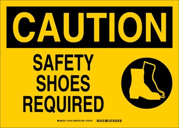 Imágen de Brady B-120 Poliéster reforzado con fibra de vidrio Rectángulo Amarillo Inglés Cartel de PPE 131919 (Imagen principal del producto)