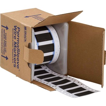 Brady PermaSleeve 3PS-500-2-BK Funda de impresora troquelada - 2 pulg. x 0.851 pulg. - Negro - B-342