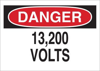 Imágen de Brady B-120 Poliéster reforzado con fibra de vidrio Rectángulo Blanco Inglés Cartel de seguridad eléctrica 73404 (Imagen principal del producto)