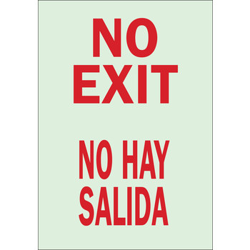 Imágen de Brady Bradyglo B-324 Poliéster Rectángulo Blanco Inglés/Español Cartel/anuncio de no salir 90159 (Imagen principal del producto)