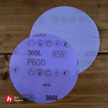 3M Hookit Recubierto Óxido de aluminio Morada Disco de velcro - Óxido de aluminio - 5 pulg. - P600 - Extrafino - 55721