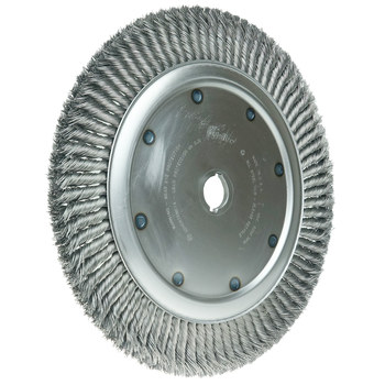 Weiler 09999 Wheel Brush - 15 in Dia - Knotted - Standard Twist Steel Bristle