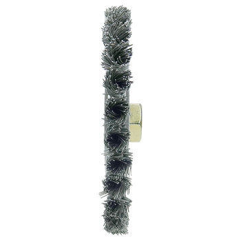 Weiler Roughneck 08916 Wheel Brush - 6 in Dia - Knotted - Stringer Bead Steel Bristle