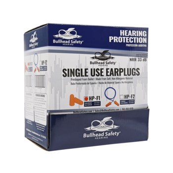 Global Glove Bullhead Safety Tapones para los oídos HP-F1 - Espuma de poliuretano - Naranja - 33 - hp-f1