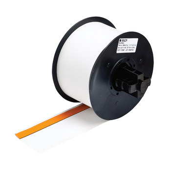 Imágen de Brady Naranja/Blanco Interior/exterior Vinilo Transferencia térmica 113228 Rollo de etiquetas para impresora de transferencia térmica continua (Imagen principal del producto)