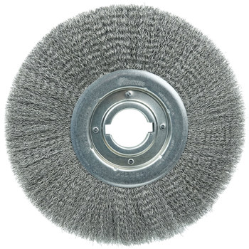 Weiler 06190 Wheel Brush - 12 in Dia - Crimped Steel Bristle
