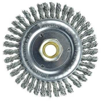 Weiler Roughneck 13232 Cepillo de rueda - Anudado - Circular trenzado Acero cerda