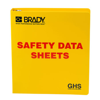 Imágen de Brady Rojo sobre amarillo Carpeta de hojas de datos GHS y MSDS (Imagen principal del producto)
