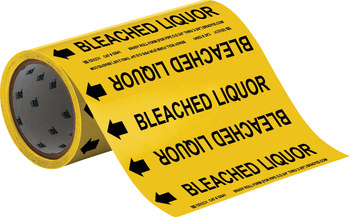 Imágen de Brady Negro sobre amarillo Vinilo 52641 Marcador de tubería autoadhesivo (Imagen principal del producto)