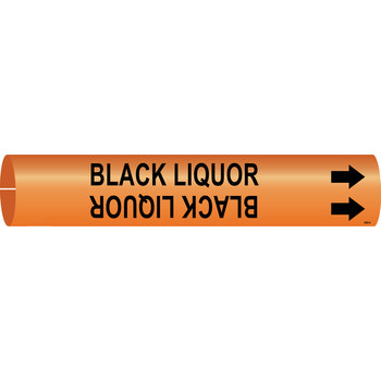 Imágen de Brady Bradysnap-On Negro sobre naranja Plástico 4292-A Marcador de tubería a presión (Imagen principal del producto)
