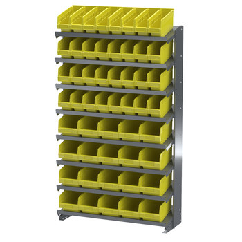 Imagen de Akro-mils APRSAST 400 lb Amarillo Gris Revestido en polvo Acero 16 ga Un solo lado Bastidor fijo (Imagen principal del producto)