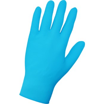 Global Glove 705PF Azul Extrapequeño Nitrilo Guantes desechables - Grado Alimento, Industrial - acabado Áspero - Longitud 9 pulg. - 705pf xs