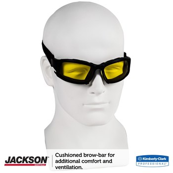 Ansell KleenGuard V50 Policarbonato Lentes de seguridad estándar lente Amarillo - Marco envolvente - 036000-25674