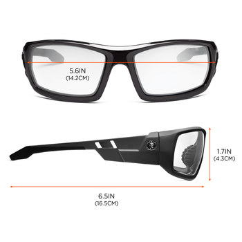 Ergodyne Skullerz Odin Universal Policarbonato Lentes de seguridad lente Transparente - Marco completo - 720476-50003