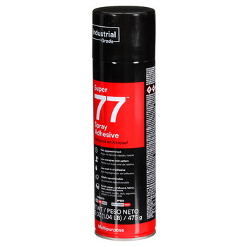 3M Super 77 Multipurpose Spray Adhesive Clear Aerosol 24 fl oz Aerosol Can - 21210 - 16.75 oz Net Weight