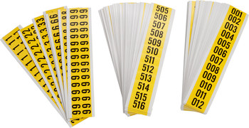 Imágen de Brady Seriesystem Negro sobre amarillo Interior Paño de vinilo 34253 Kit de etiquetas de números (Imagen principal del producto)