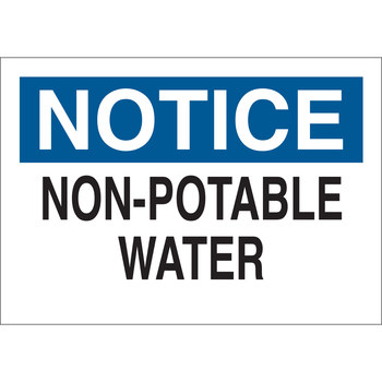 Imágen de Brady B-120 Poliéster reforzado con fibra de vidrio Rectángulo Blanco Inglés Cartel de saneamiento de agua 69407 (Imagen principal del producto)