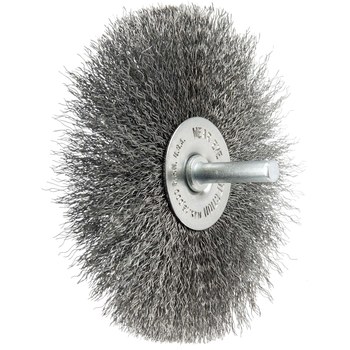 Weiler Acero inoxidable Cepillo de cerdas radiales - Diámetro de la cerda 0.008 pulg. - 17981