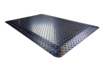 Wearwell Spongecote Tapete antifatiga 446.916x3x75BK - 3 pies x 75 pies - Caucho - Placa de diamante - Negro - 446.916X3X75BK