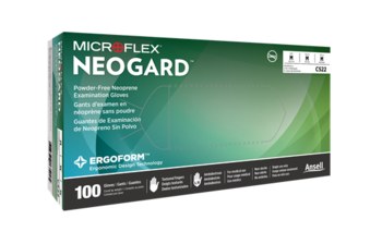 Microflex Neogard C52 Verde Grande Neopreno Guantes desechables - Longitud 9 pulg. - 683438-53523