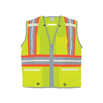 Global Glove Frogwear GLO-077 Chalecos de alta visibilidad GLO-077 - tamaño LG - Plástico - Amarillo/verde - ANSI clase 2 - glo-077 lg