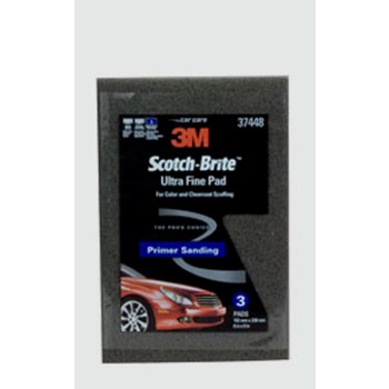 3M Scotch-Brite Almohadilla de mano 37448 - Carburo de silicio - Ultrafino - 9 pulg. x 6 pulg.